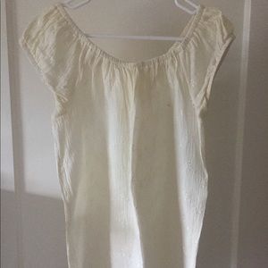 Cream-colored Renaissance Steampunk Corset Blouse